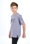 Boy's Printed Crew Neck Short Sleeve T-Shirt - Piped Detail - 4