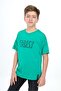 Boy's Printed Crew Neck Short Sleeve T-Shirt - Piped Detail