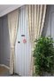 Embroidered Modern Light Cream Pompom Background Curtain Sparse Pleated Single Panel 1/2 + Laces Gift - 7