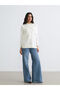 Alita City Lcw Modest Beige Knitwear Embroidered Women's Sweater with a Difference - 2