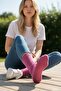 3 Pieces Pink Purple Navy Blue 100% Lamb Wool Socks Winter Thick Lightweight Lambawoo Knee-High Socks - 4