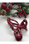 Snowflake Latch Buckle in Burgundy Color - 2
