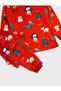 Boys' 100% Cotton Red Deer Snowman Pine New Year Themed Long Sleeve Pajama Set - 2