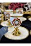 6 Personalized Special Design Christmas Concept Bronze Coffee Cup Set 90 ml - 2