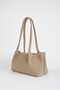 Women's Palace Dark Mink 3-Compartment Lined Snap Closure Suede Handbag and Shoulder Bag - 3
