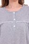 Women's Gray Plus Size Cotton Button down Pajama Set - 7