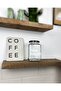 Jar for Turkish Coffee Glass Decorative Food Storage Jar Coffee Jar Tea Sugar Jar with Coffee Label - 3