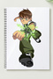 غلاف كرتوني حلزوني معدني غير مبطن من نوع BEN10 A5، دفتر ملاحظات BEN10 - 2