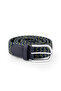 Elastic Flexible Men's Knitted Belt Green Navy Blue Color Kmr-04-Y - 2