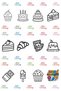 Sweet Desserts - 21X21 cm Coloring Book, for Children and Adults - 5