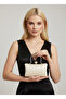 Ten Nude Pearl and Crystal Embroidered Glitter Satin Evening Dress Bag