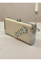 Ten Nude Complete Metal Frame and Crystal Embroidered Glittery Satin Evening Dress Bag - 3