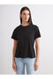 Two Mt Shop Quality Soulife Black Combed Cotton Plain Standard & Regular Short Sleeve Women's T-Shirt - 2