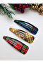 Plaid Patterned 3-Piece Buckle Set - 3