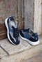 Zorro Navy Blue 100% Genuine Leather Men's Sneaker Shoes - 3