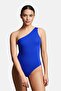Women Plain Non Padded One Piece Swimsuit, Royal Blue
