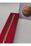 Xuping Wicker Model Zircon Stone Detailed Gold Color Steel Bracelet - 2
