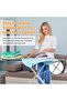 Ironing Board 13 x 43 in Extra Wide, Thick Padded Cover, Height Adjustable - Checkered Gray - 7
