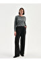Crew Neck Patterned Blouse - 2
