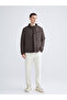 Özmarka New Season Standard Fit Stand Collar Suede Men's Coat - 2