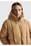 Women's Light Brown down Jacket with Hooded Zippers and Elastic Sleeves - 6