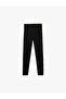 Viscose Blend Ribbed Slim Fit Basic Knitwear Trousers
