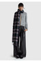 Women's Black Elastic Waist Drawstring Wide Leg Pants - 5