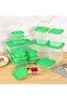 Set Of 17 Plastic Food Container With Lid Clear/Green - 5