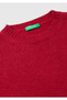 Women's Fuchsia Wool Blended Wide Crew Neck Sweater - 7