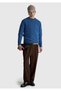 Men's Dark Purple Crew Neck Shetland Sweater - 5