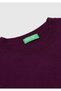 Women's plum 100% merino crew neck sweater - 7