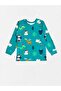 Girls' 100% Cotton Green Christmas Pine Tree Deer Snow Pattern Long Sleeve Winter Pajamas Set - 4