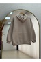 Cady Hooded Kangaroo Pocket Sweatshirt-Ci3577 Stone - 6