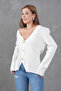 Women's Crew Neck Button Detail Soft Textured Knitwear Jacket 12315 - 5
