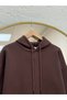 Cady Hooded Kangaroo Pocket Sweatshirt-Ci3577 Brown - 3