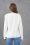 Women's Crew Neck Button Detail Soft Textured Knitwear Jacket 12315 - 8