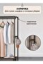 Single-Row Black Hanger/Wardrobe, Clothing Storage Rack, Bottom Layer for Storing Folded Clothes or - 2