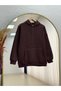 Cady Hooded Kangaroo Pocket Sweatshirt-Ci3577 Brown