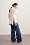 Women's Tie-Detailed Knitwear Sweater Ecru - 2