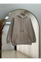 Cady Hooded Kangaroo Pocket Sweatshirt-Ci3577 Stone