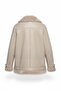 Luna Beige Fur Genuine Leather Women's Coat - 5
