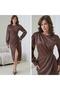 Double-breasted Satin Dress