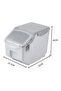 10KG Rice Storage Container with Wheels, Sealed Moistureproof Plastic Grain & Food Box - 4