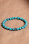 Certified Turquoise Natural Stone Bracelet with Silver Apparatus Odt042 - 2