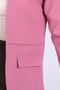 Women's Dust Rose Seamed Long Jacket ARM-26K001017 - 5