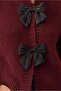 Knitted Cardigan with Bow on the Front - 2