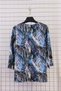 Women's Plus Size Stretch Fabric Mixed Pattern Three Quarter Sleeve (4 Transitional) Mother T-Shirt Combed Cotton Blouse - 3