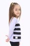Girls' Printed Crew Neck Long Sleeve Striped T-Shirt - 2