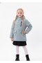 Girl's Mint Green Fur Inside Water and Windproof K Hooded Winter Coat & Coat & Parka - 4
