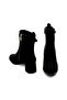 Buckle Zippered Rubber Sole Boots Z524 Suede Black C03 (Suede Black) - 5